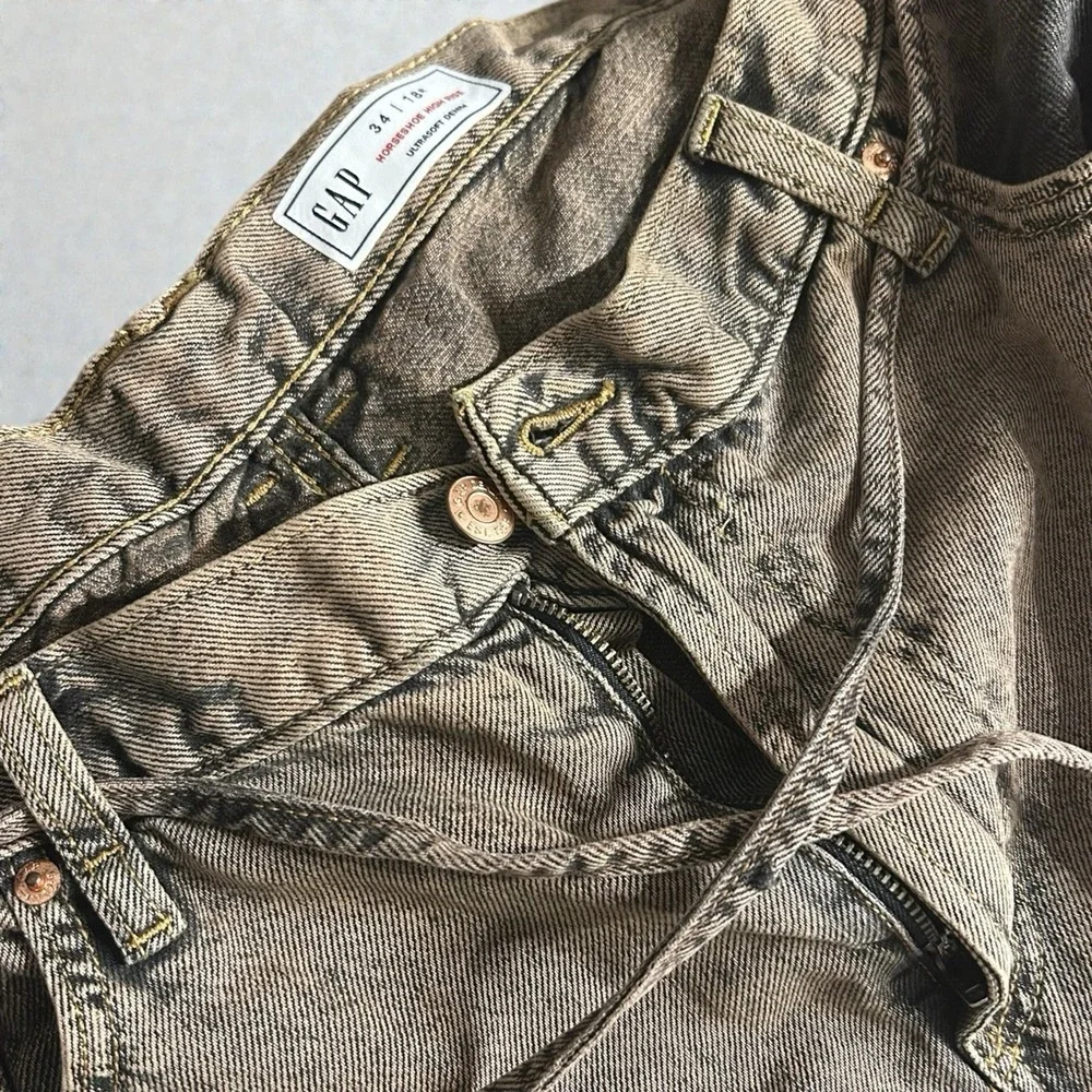 NWT Womens GAP Horseshoe Barrel Leg High Rise Baggy Denim Jeans 38x27 18R - Picture 7 of 10